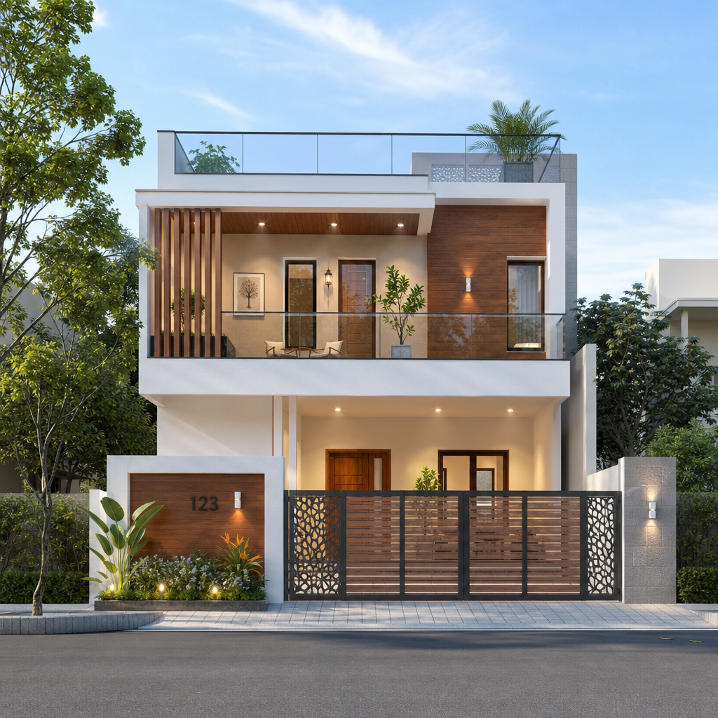 Vishwaas Bunglow 3D render