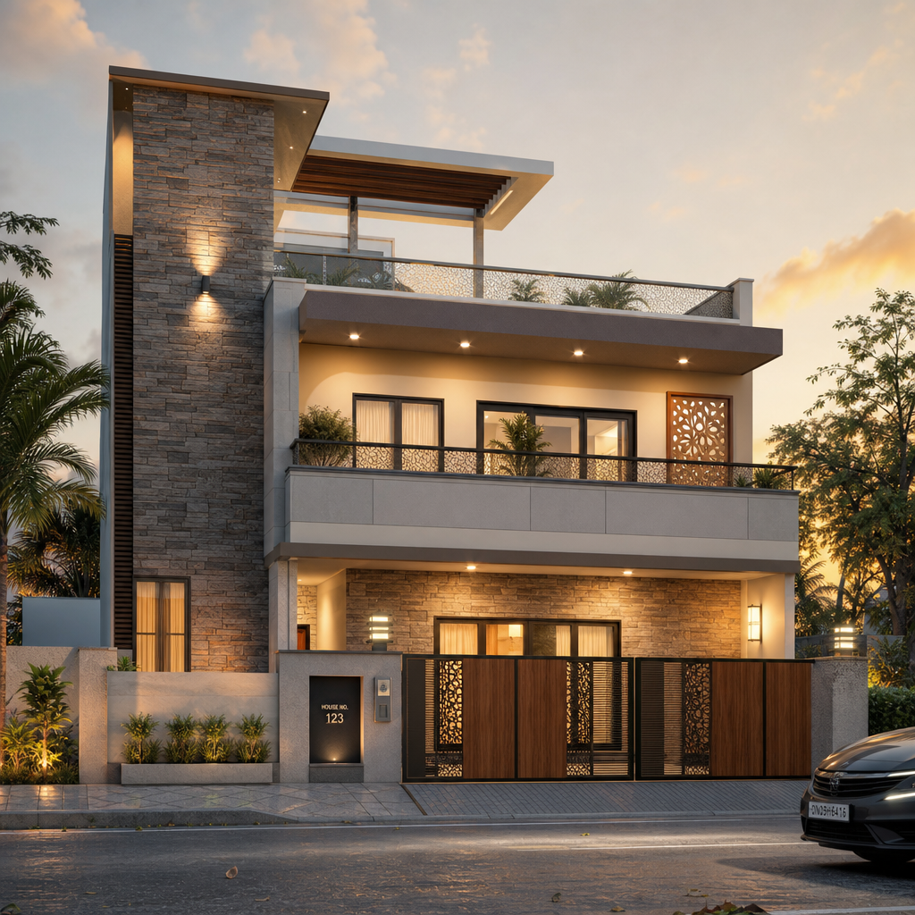 Aman Niwas 3D render