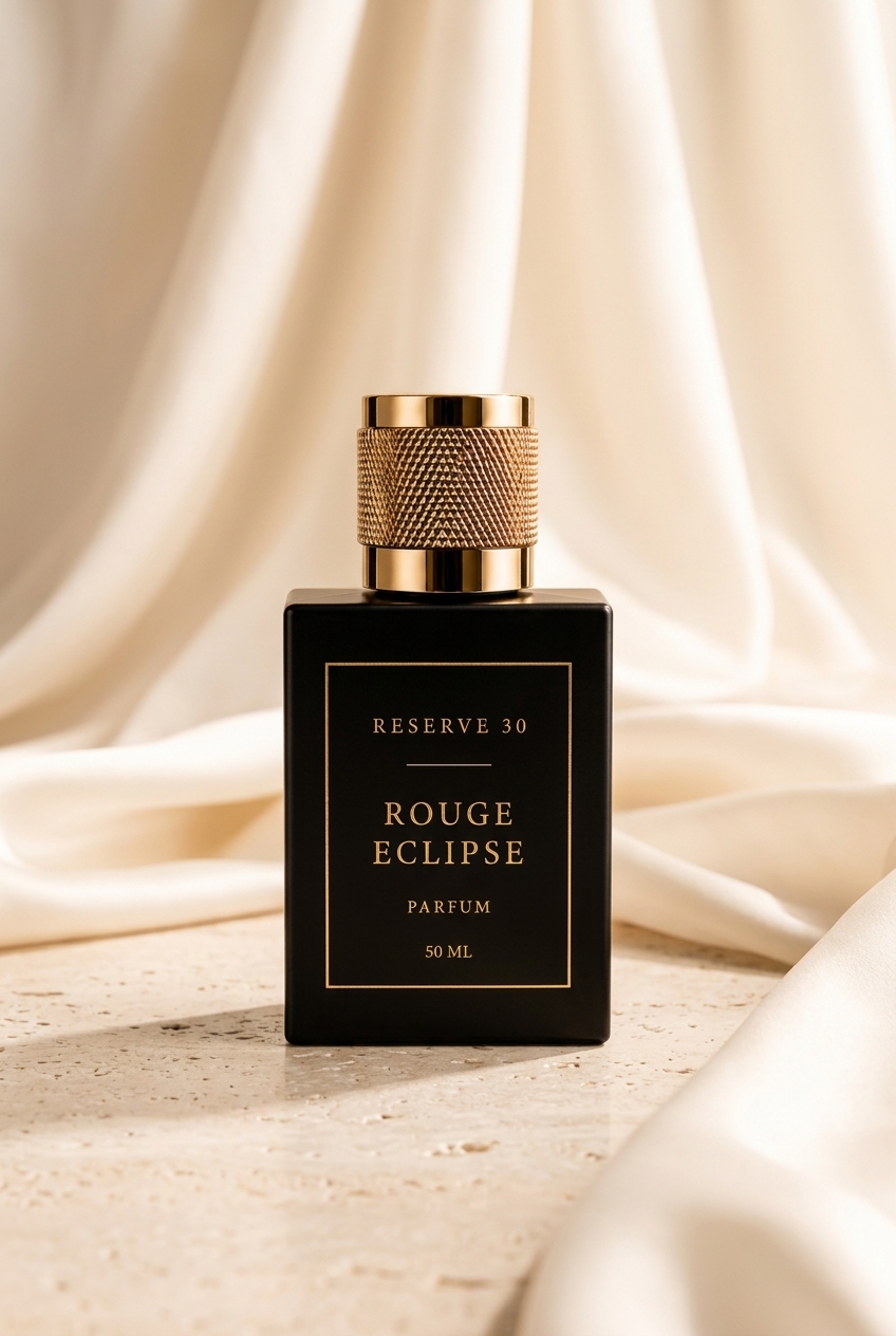 Reserve 30 Parfum bottle under spotlight