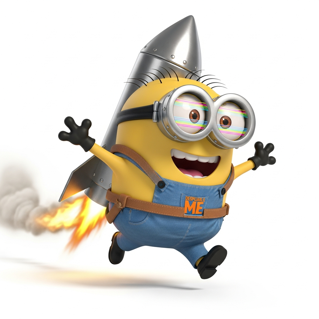Minion with rocket