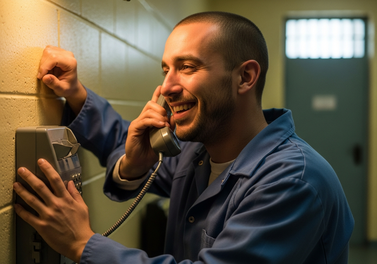 Inmate on phone