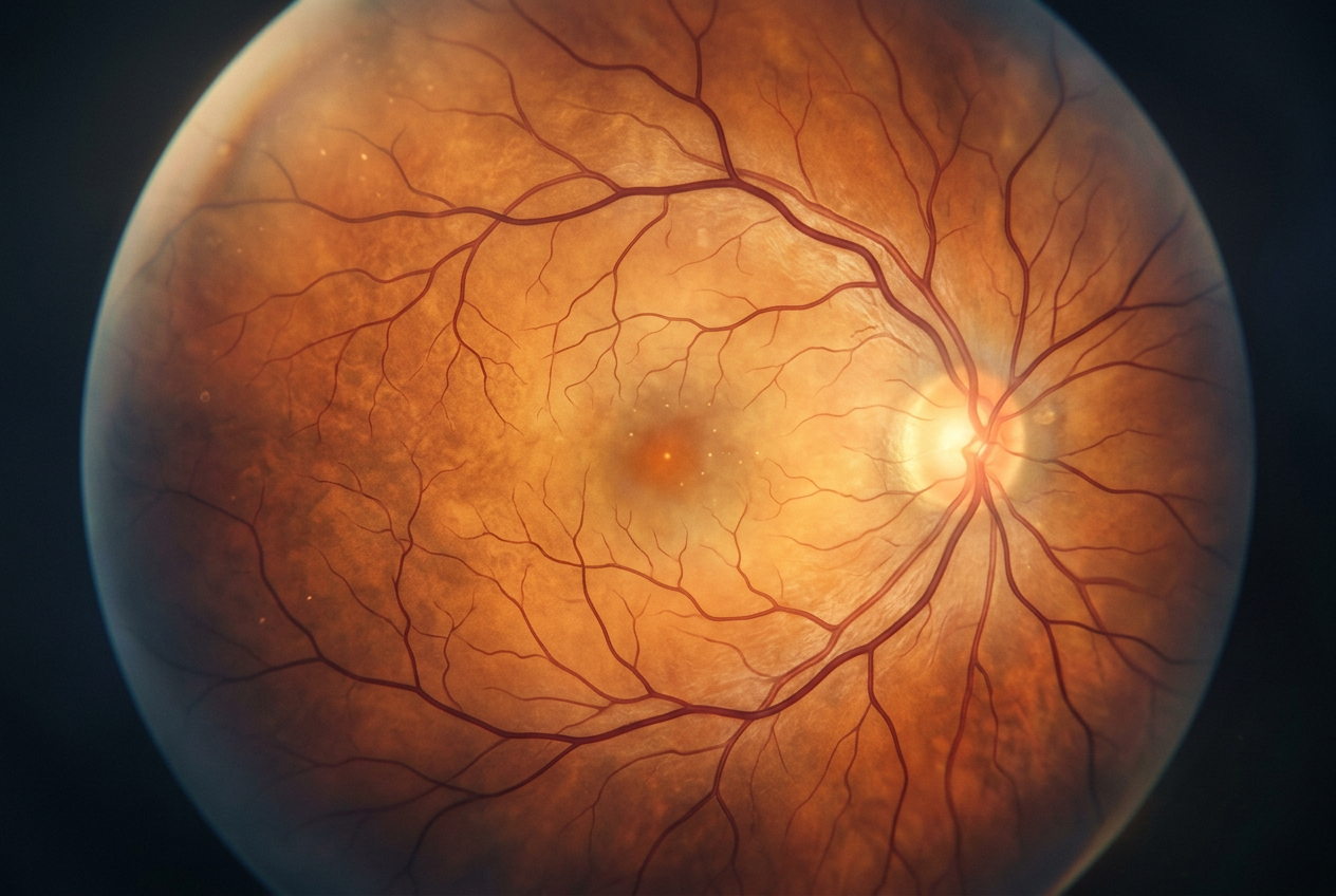 The retina illuminated