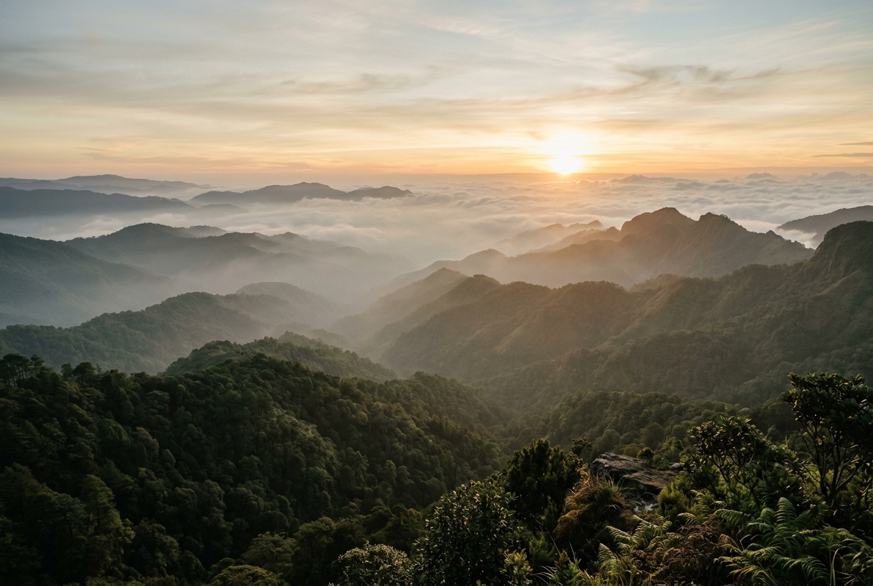 Sunrise over Meghalaya