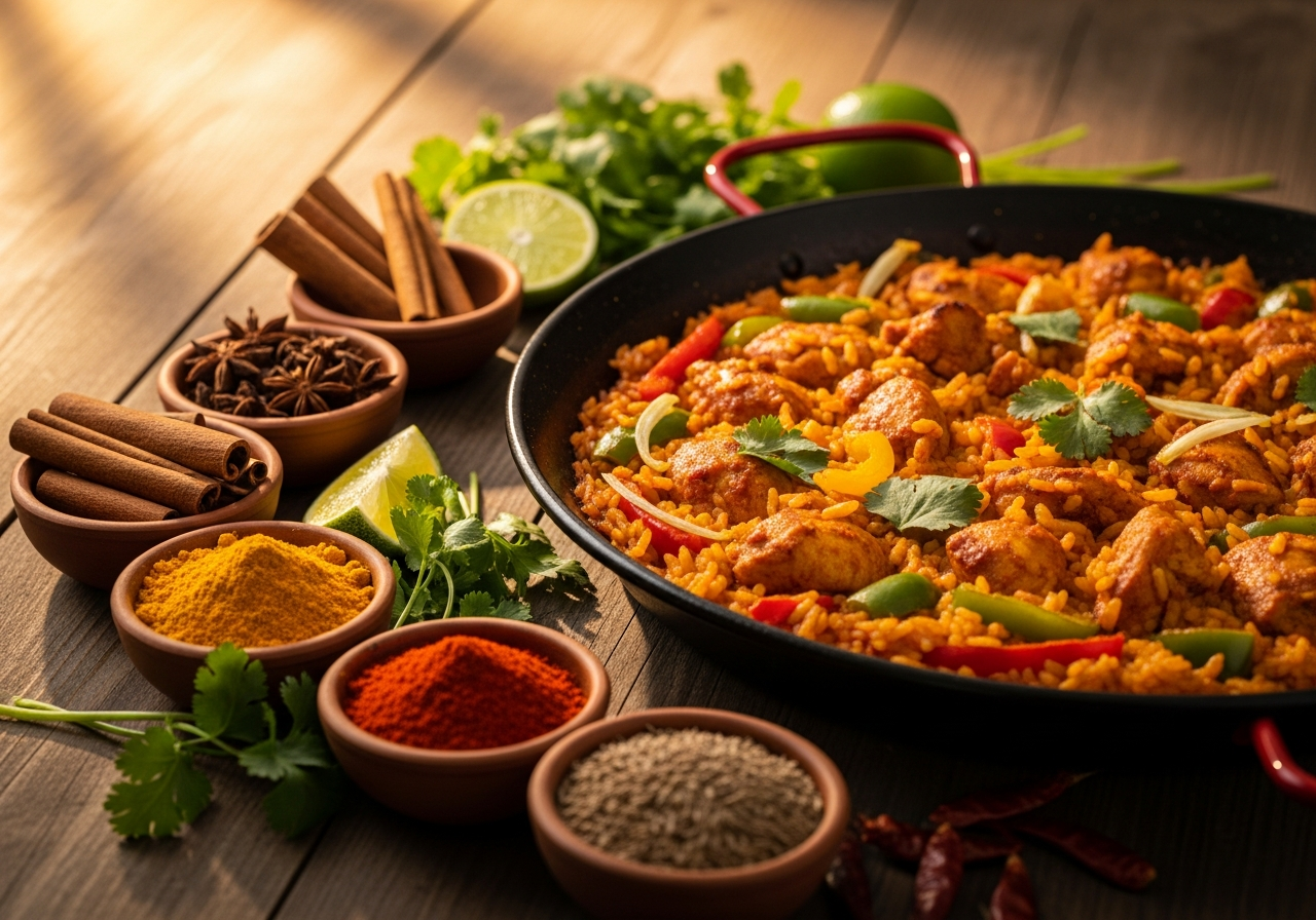 Spanish and Indian fusion feast