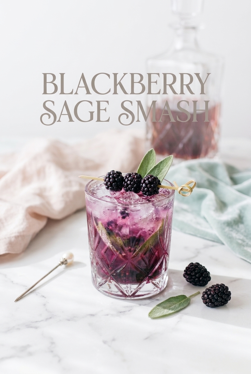 Pastel pin for Blackberry Sage Smash