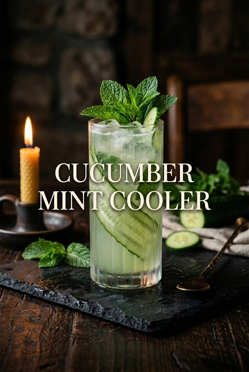 Pinterest pin for Cucumber Mint Cooler