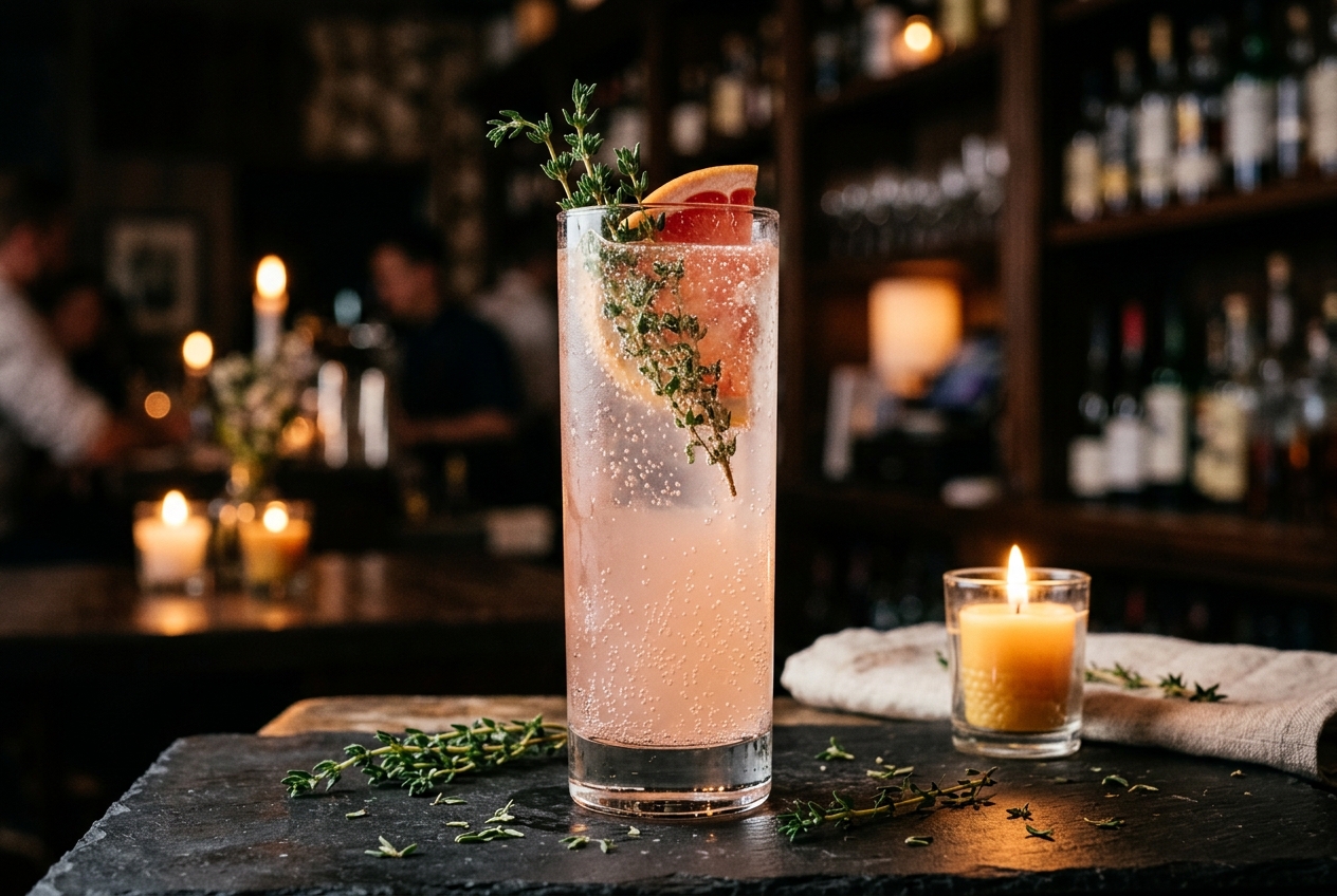 Grapefruit Thyme Fizz