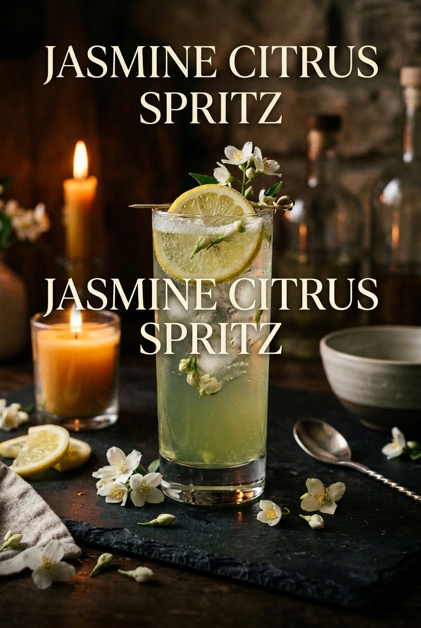 Pinterest pin for Jasmine Citrus Spritz