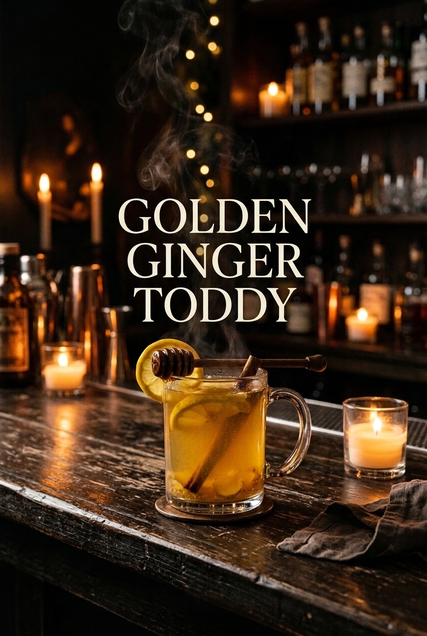 Pinterest pin for Golden Ginger Toddy