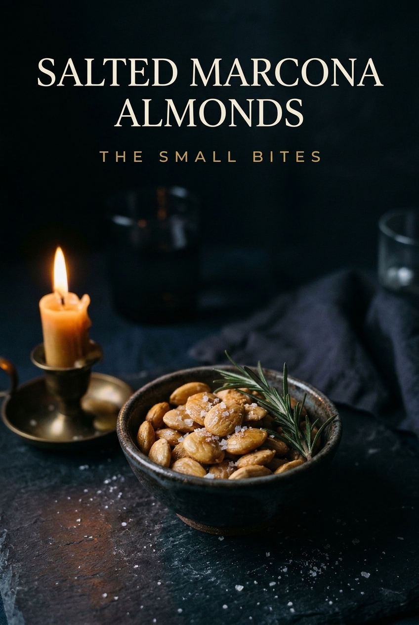 Pinterest pin for Salted Marcona Almonds