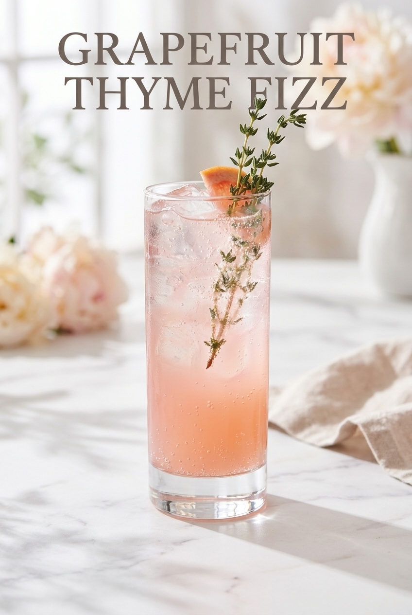 Pastel pin for Grapefruit Thyme Fizz