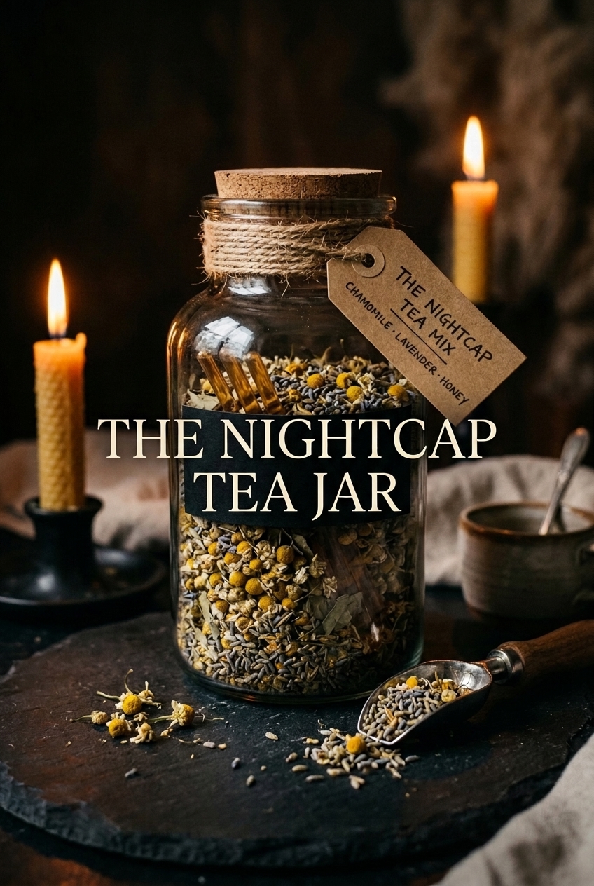 Pinterest pin for The Nightcap Tea Jar