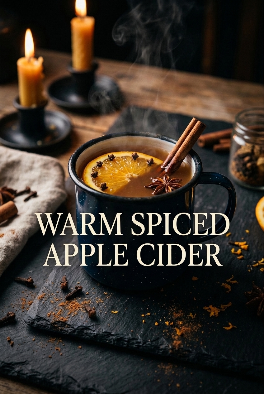Pinterest pin for Warm Spiced Apple Cider