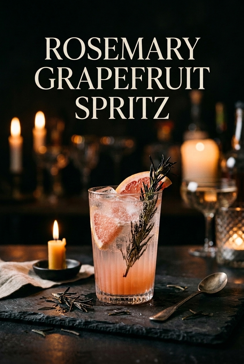 Pinterest pin for Rosemary Grapefruit Spritz