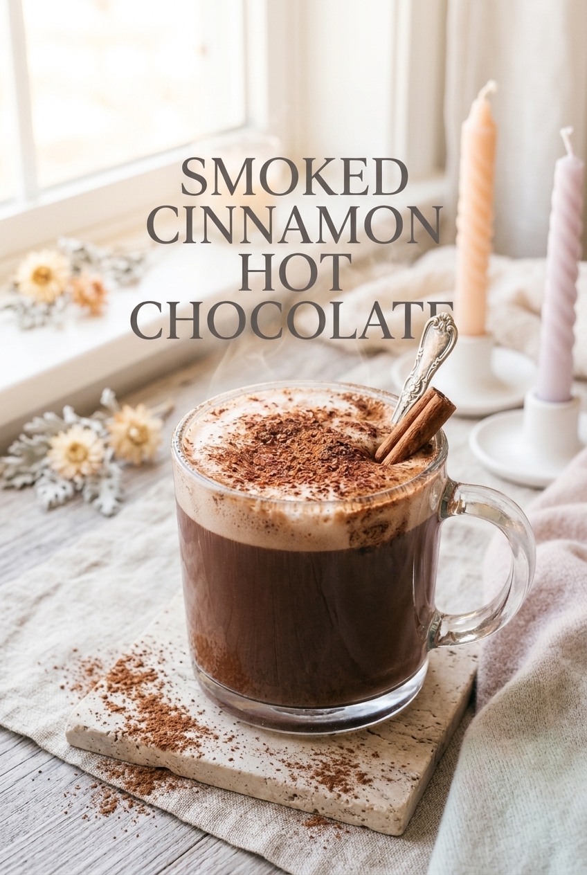 Pastel pin for Smoked Cinnamon Hot Chocolate