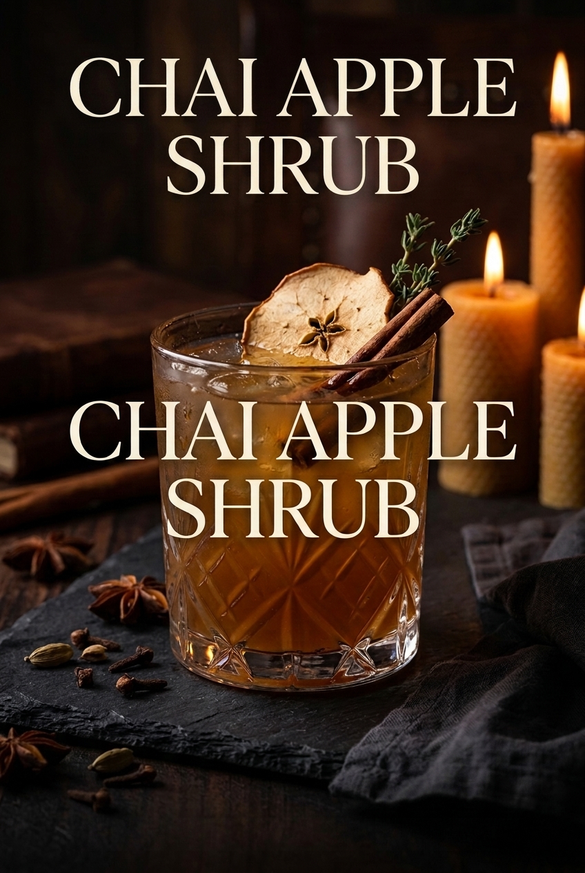 Pinterest pin for Chai Apple Shrub