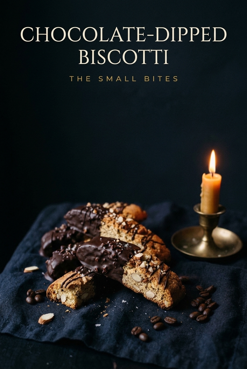 Pinterest pin for Chocolate-Dipped Biscotti