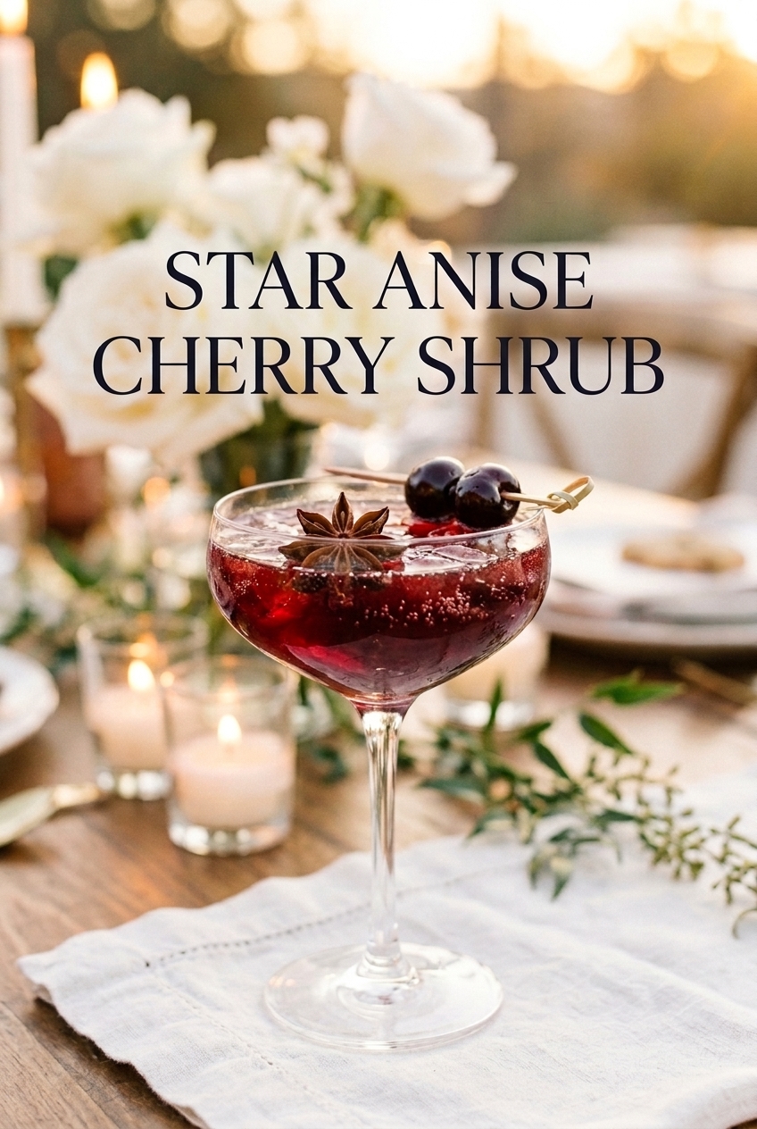 Pastel pin for Star Anise Cherry Shrub
