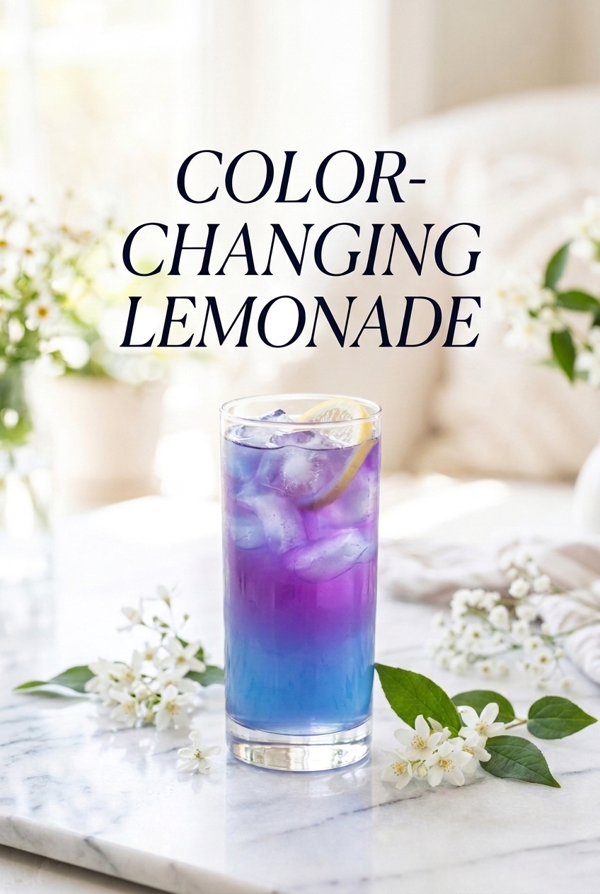 The Wedding Bar Pack — the color-changing lemonade in bright pastel daylight