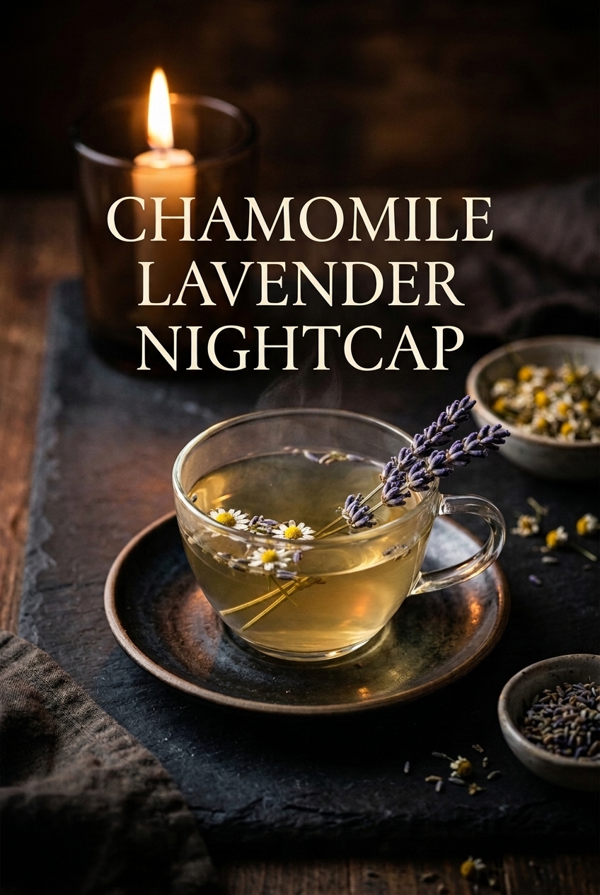 Pinterest pin for Chamomile Lavender Nightcap