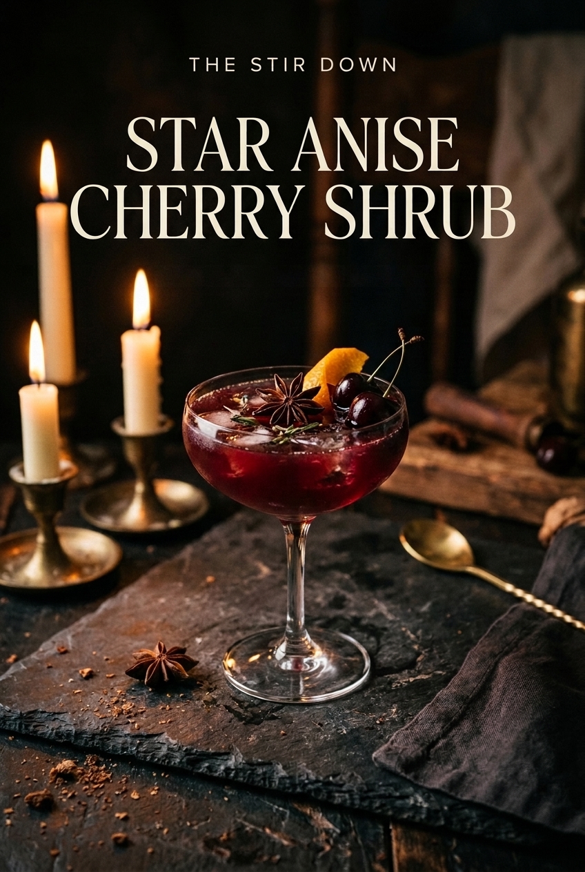 Star Anise Cherry Shrub