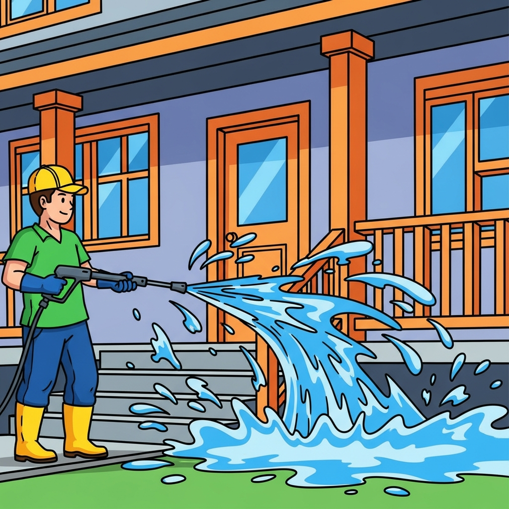 Porch Cleaning illustration