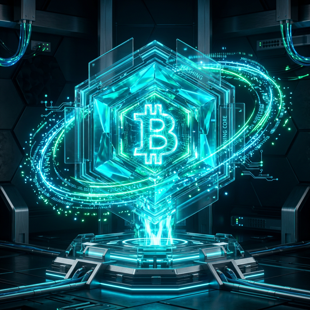 3D Glowing Bitcoin