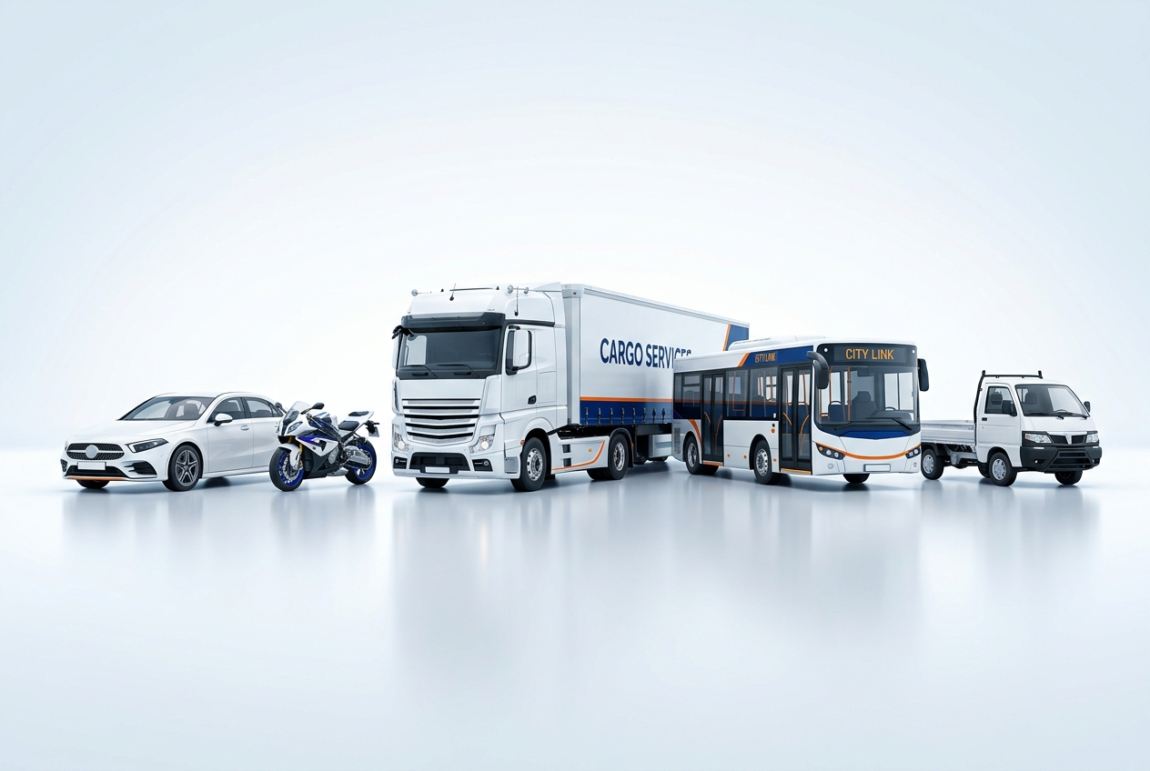 Car, Bike, Truck, Bus and Commercial Vehicle insurance