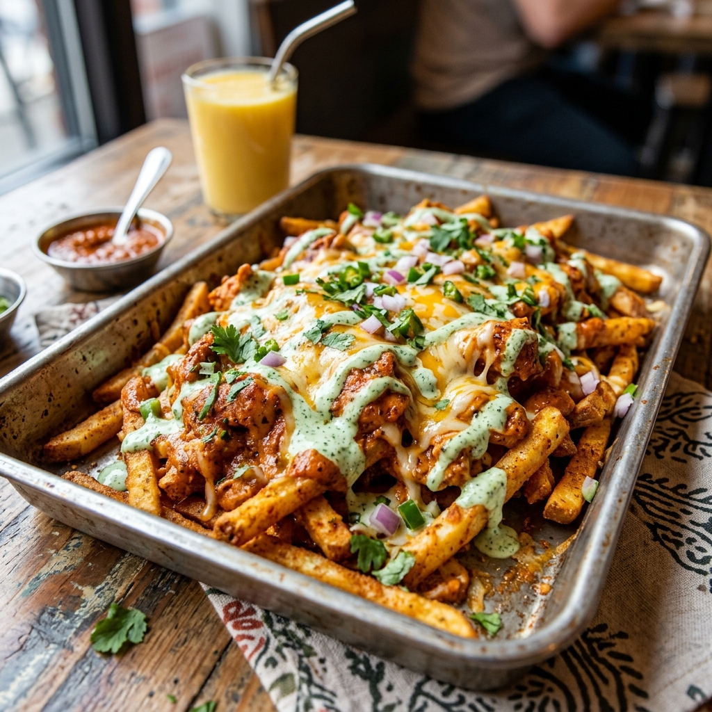 Butter Chicken Loaded Masala Fries — Urban Express Chicago