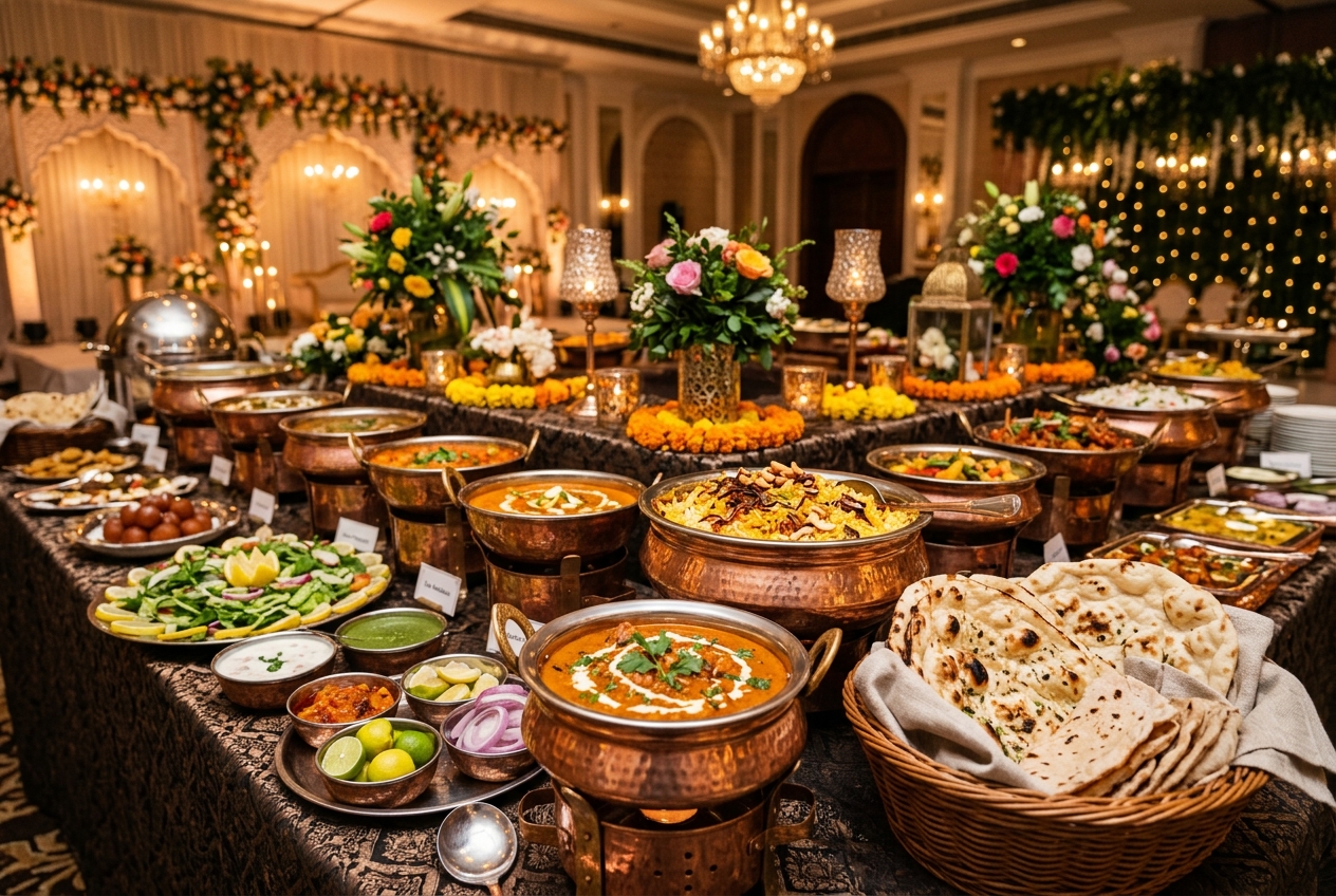 Indian catering buffet by Urban by VeerGi