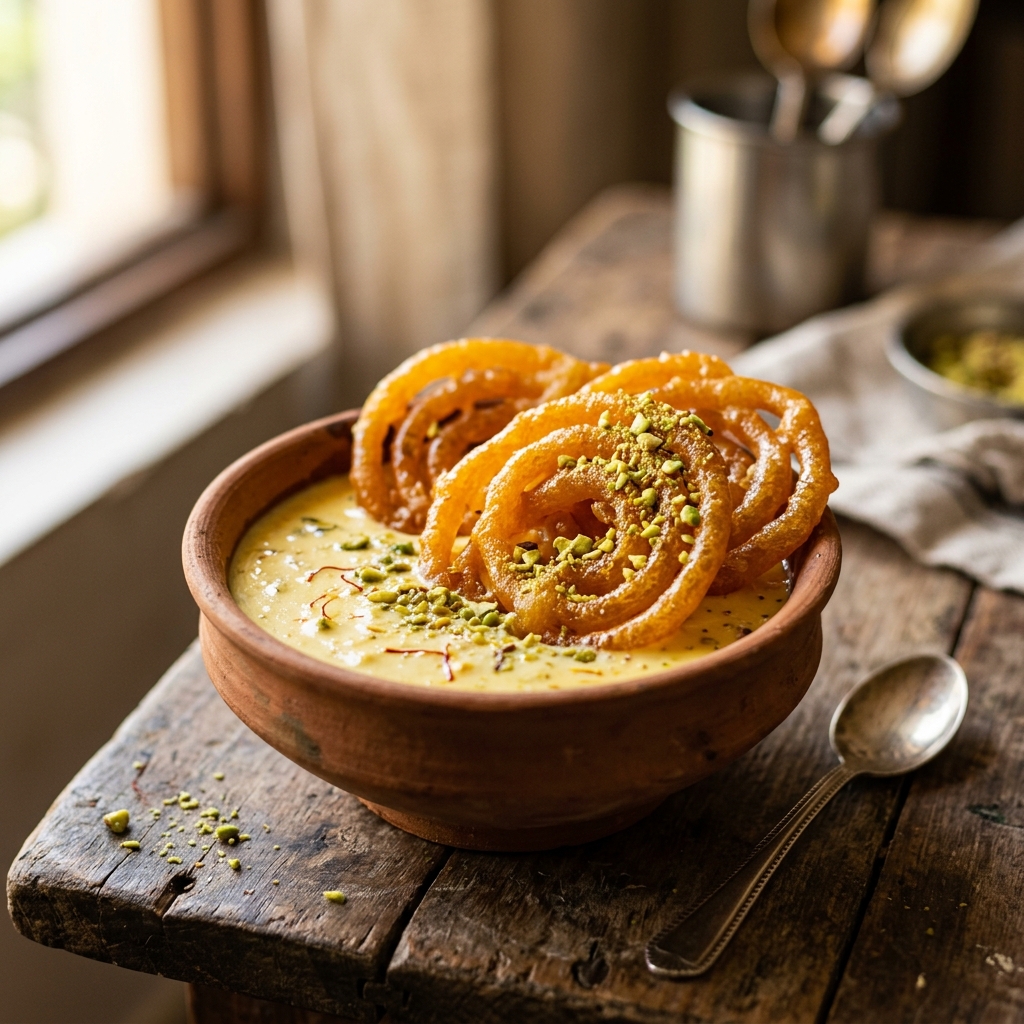 Jalebi with Rabri
