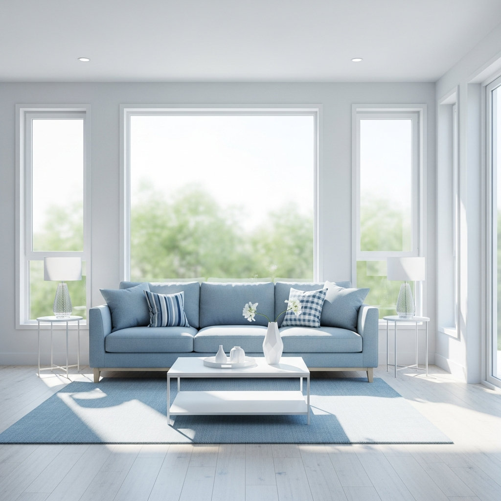 Bright clean living room cleaned by S.S. Cleaning Solutions