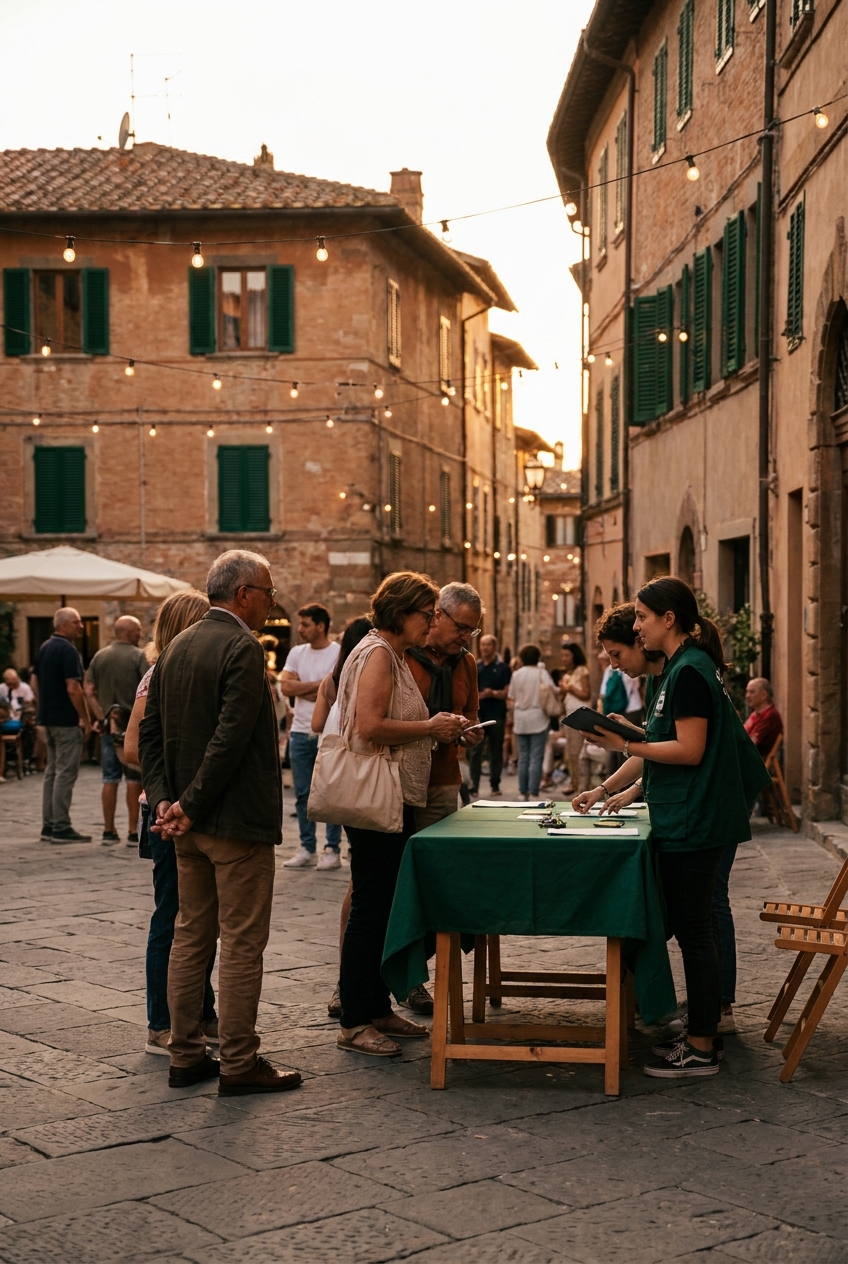 Evento in piazza di un'associazione