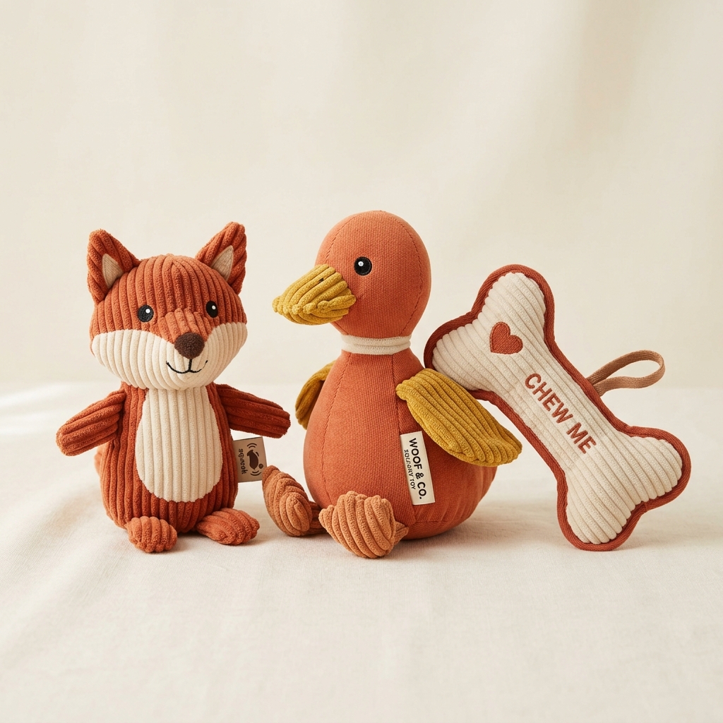 Squeaky Plush Toy Set