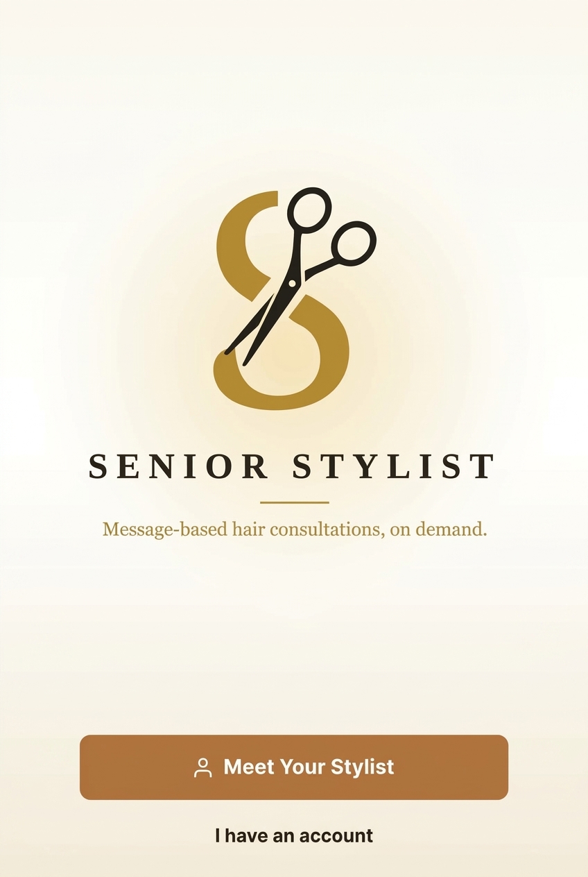 Download the app screen in the Senior Stylist app
