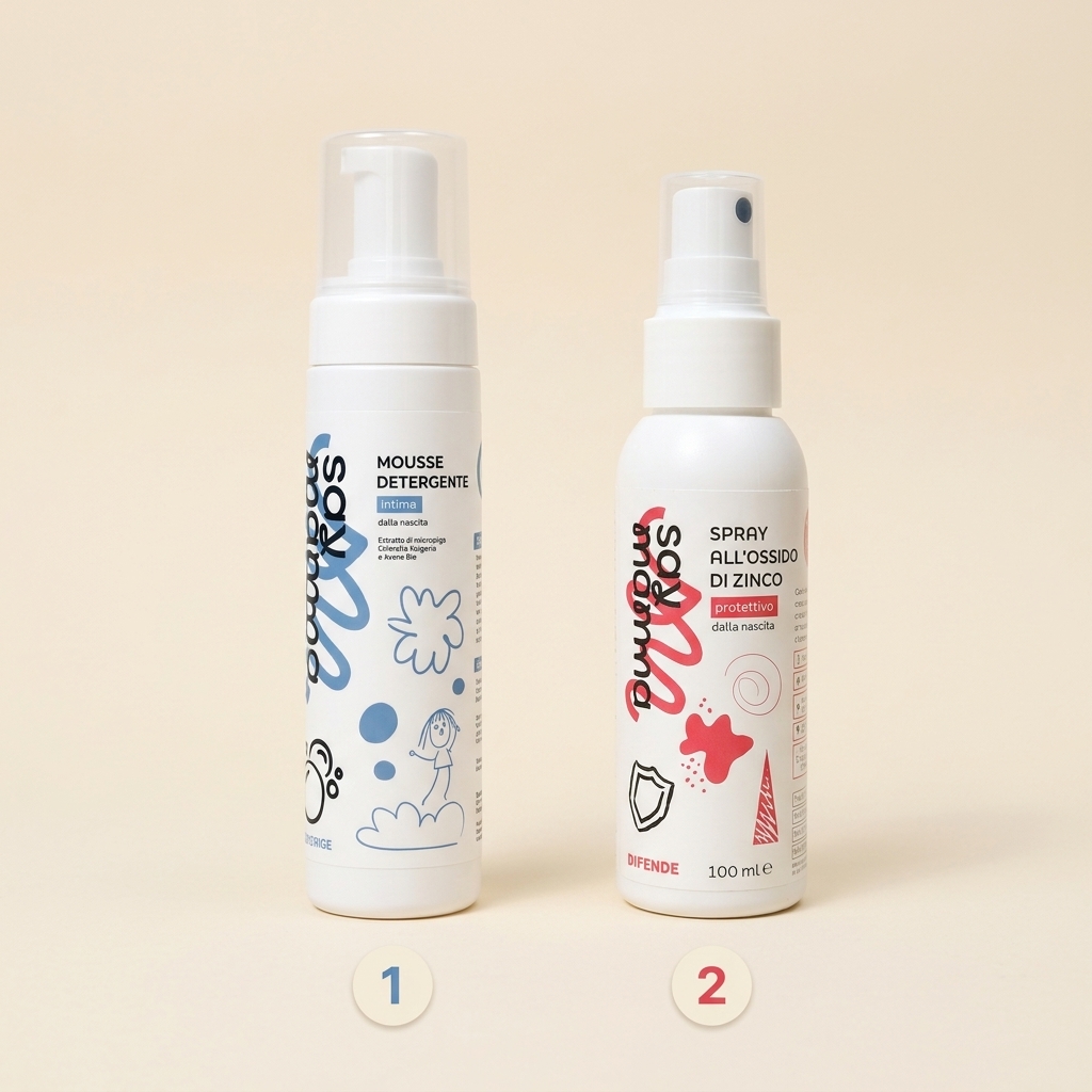 Routine Cambio Pannolino con Spray Ossido di Zinco
