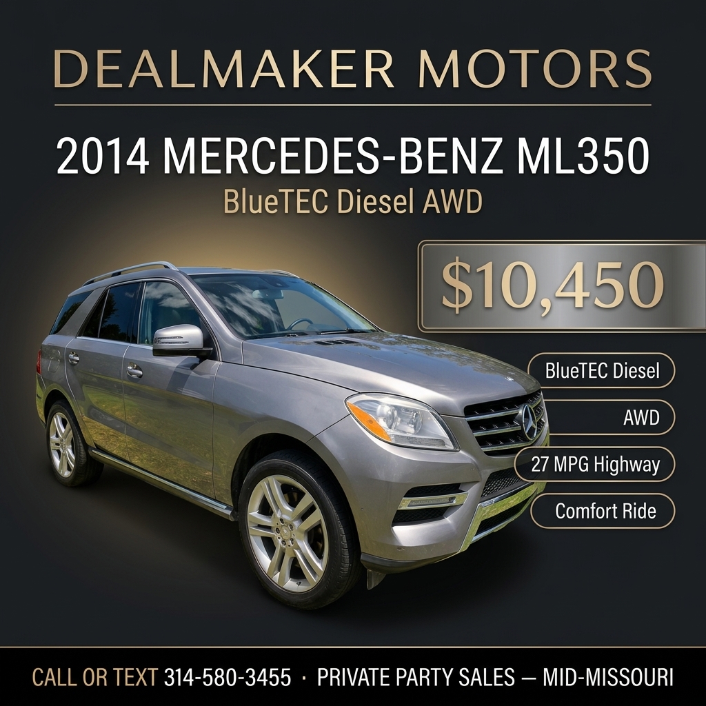 2014 Mercedes-Benz ML350 BlueTEC Diesel AWD