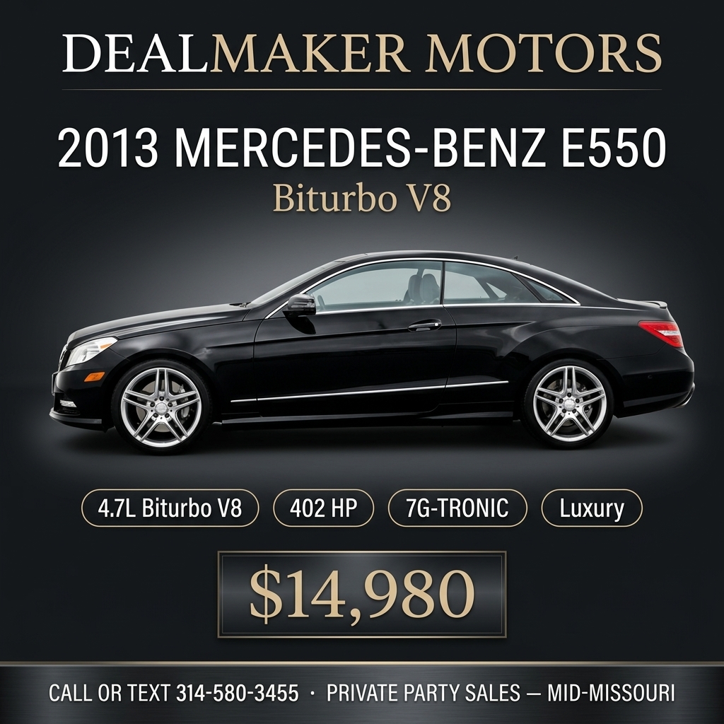 2013 Mercedes-Benz E550 Biturbo V8