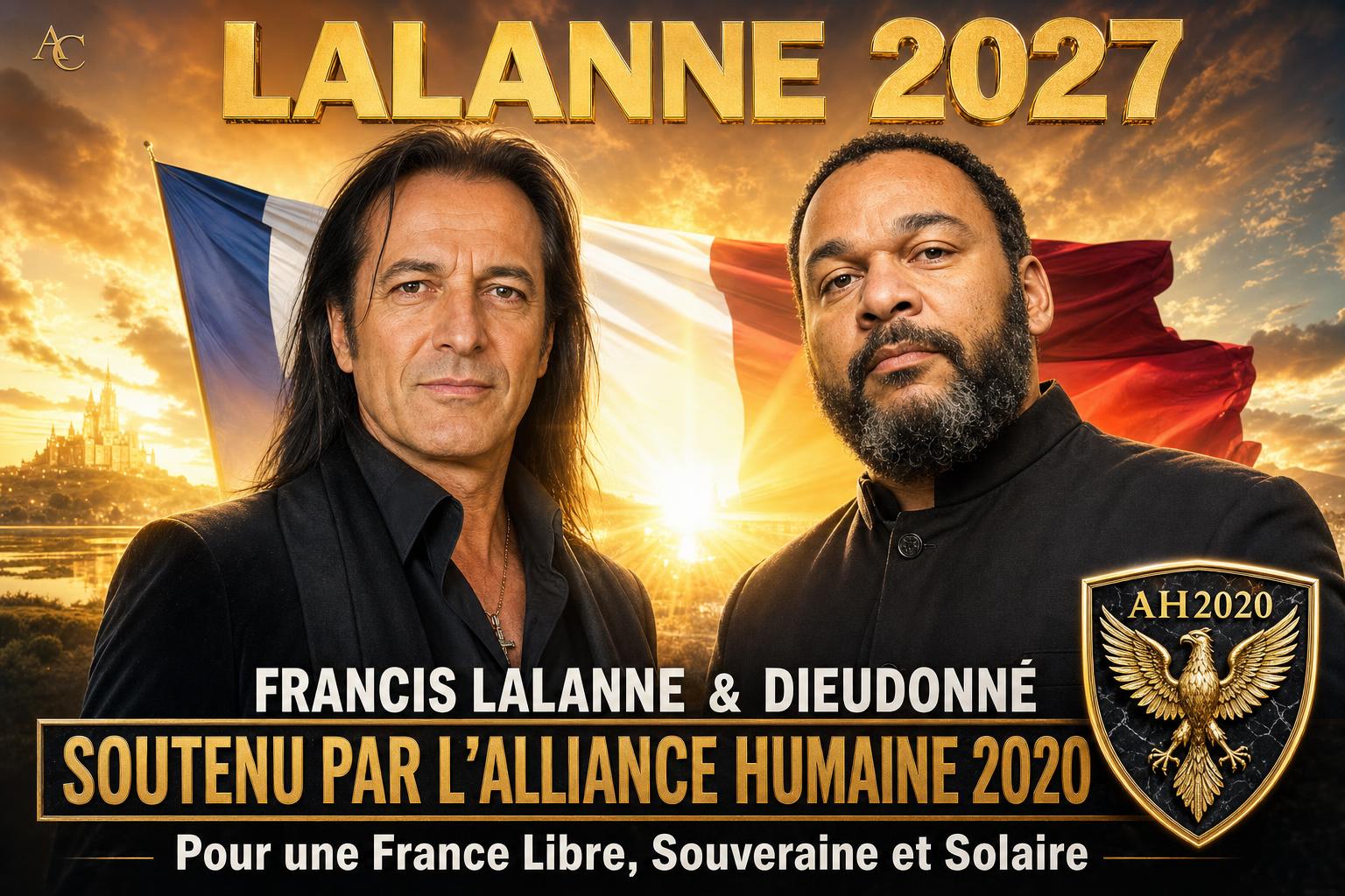 L'Alliance Humaine 2020 soutient Francis Lalanne & Dieudonné pour 2027