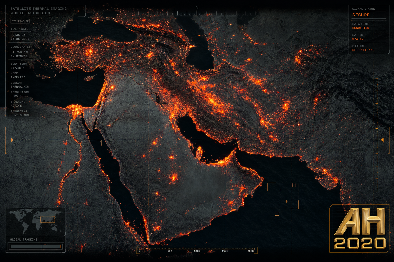Surveillance satellite — Détection d'anomalies thermiques au Moyen-Orient