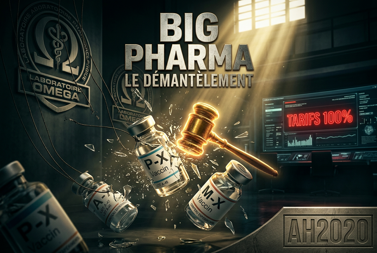 ALERTE : BIG PHARMA AU PIED DU MUR - LE DÉMANTÈLEMENT PAR LES TARIFS DE 100%