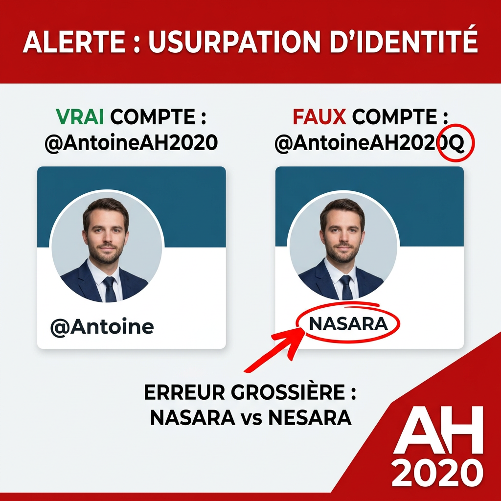 ALERTE USURPATION : NE VOUS LAISSEZ PAS PIÉGER PAR LES FAUX PROFILS