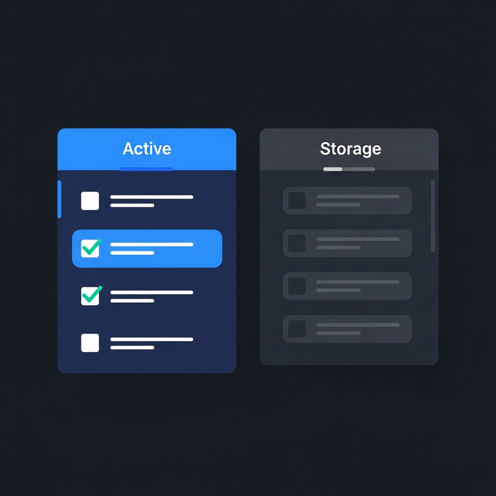 Active & Storage Lists