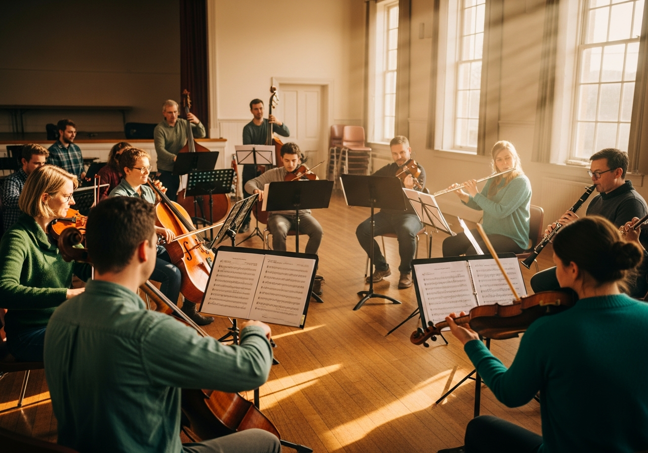 Musicians rehearsing