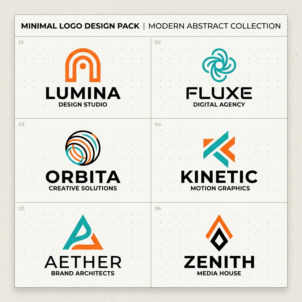Modern Minimal Logo Pack (6 Logos)