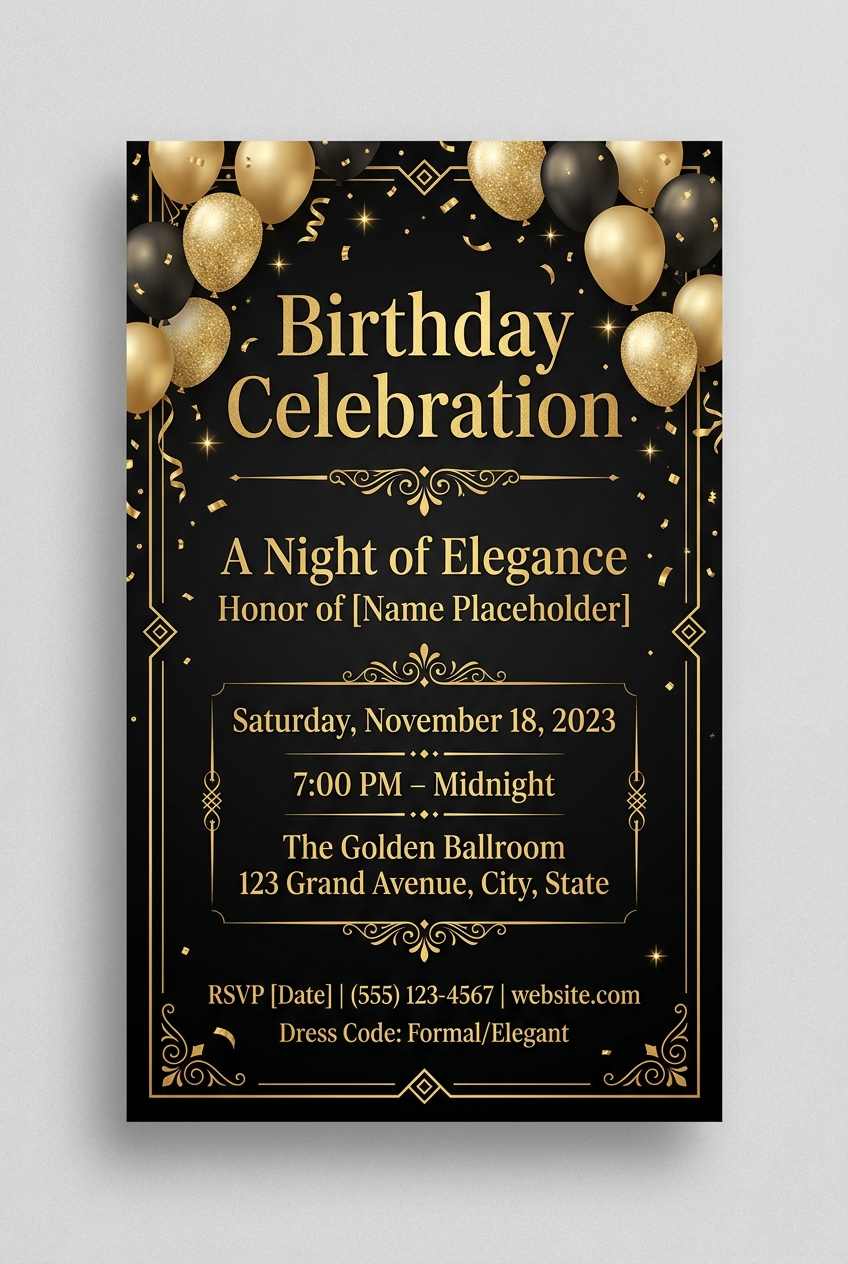 Luxury Birthday Flyer