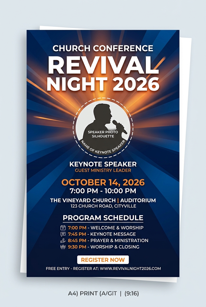 Revival Night Church Conference Flyer