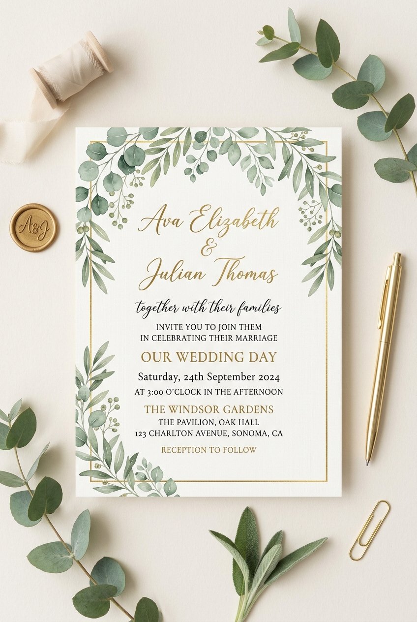Botanical Wedding Invitation