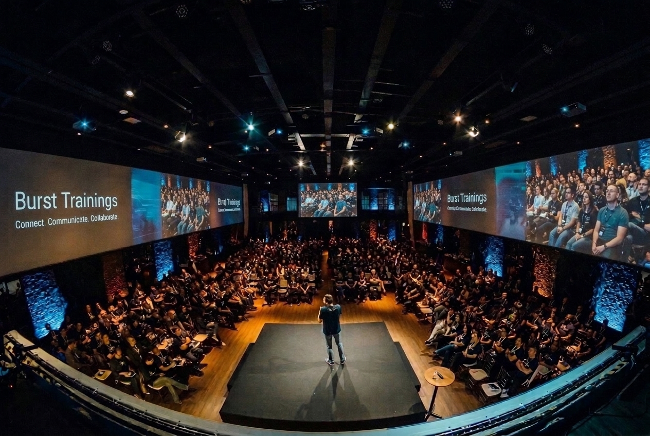 Speaker presenting on stage