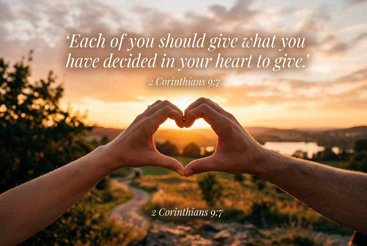 Each of you should give what you have decided in your heart to give. 2 Corinthians 9:7
